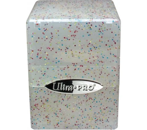 Ultra Pro Deckbox Satin Cube Clear With Rainbow Glitter 4 Ultra Pro Deckbox Satin Cube Clear With Rainbow Glitter - Image 2