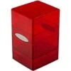 Ultra Pro - Glitter Satin Tower Deckbox: Red -Card Games Shop db up satin tower glitter red 1