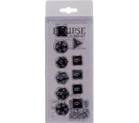 Wizards Of The Coast Dice Set Eclipse: Jet Black (11-piece) 4 Wizards Of The Coast Dice Set Eclipse: Jet Black (11-piece) - Image 2