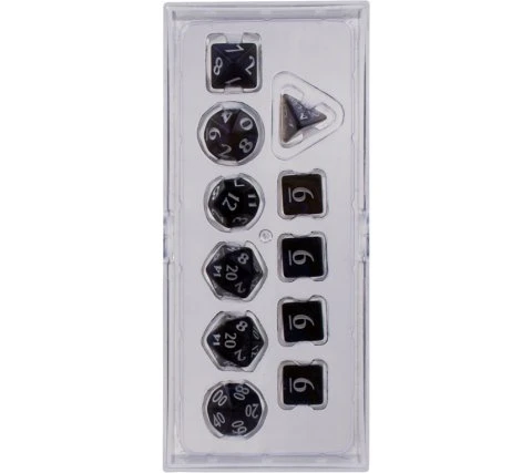 Wizards Of The Coast Dice Set Eclipse: Jet Black (11-piece) 5 Wizards Of The Coast Dice Set Eclipse: Jet Black (11-piece) - Image 3
