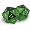 Ultra Pro Dice Set D20 Heavy Metal: Green (2 Pieces) -Card Games Shop ds d20 heavy metal green