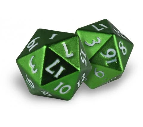 Ultra Pro Dice Set D20 Heavy Metal: Green (2 Pieces) 3 Ultra Pro Dice Set D20 Heavy Metal: Green (2 Pieces)