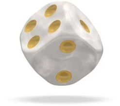 Oakie Doakie Dice Set D6 Marble: White (36 Pieces) -Card Games Shop odd 400005 2