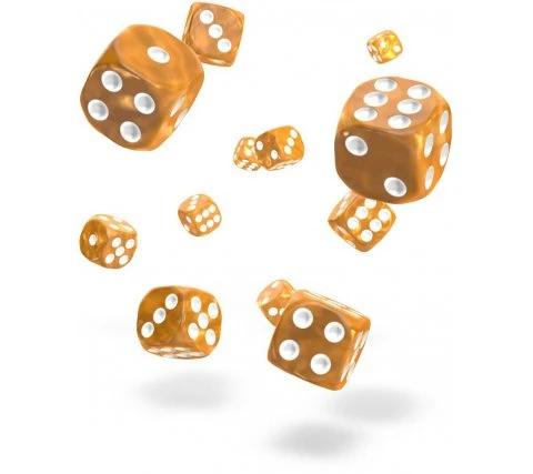 Oakie Doakie Dice Set D6 Marble: Orange (36 Pieces) 3 Oakie Doakie Dice Set D6 Marble: Orange (36 Pieces)