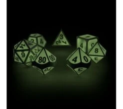 Oakie Doakie Dice Set RPG Metal Glow In The Dark: Druid's Blaze (7 Pieces) -Card Games Shop odd 500052 3