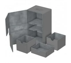 Ultimate Guard Twin Flip'n'Tray Deck Case 200+ XenoSkin Gray -Card Games Shop ug 010384 2