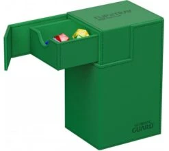 Ultimate Guard Flip'n'Tray Deck Case 80+ XenoSkin Monocolor Green -Card Games Shop ug 011222 3