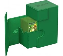 Ultimate Guard Flip'n'Tray Deck Case 80+ XenoSkin Monocolor Green -Card Games Shop ug 011222 4