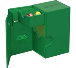 Ultimate Guard Flip'n'Tray Deck Case 80+ XenoSkin Monocolor Green -Card Games Shop ug 011222 6